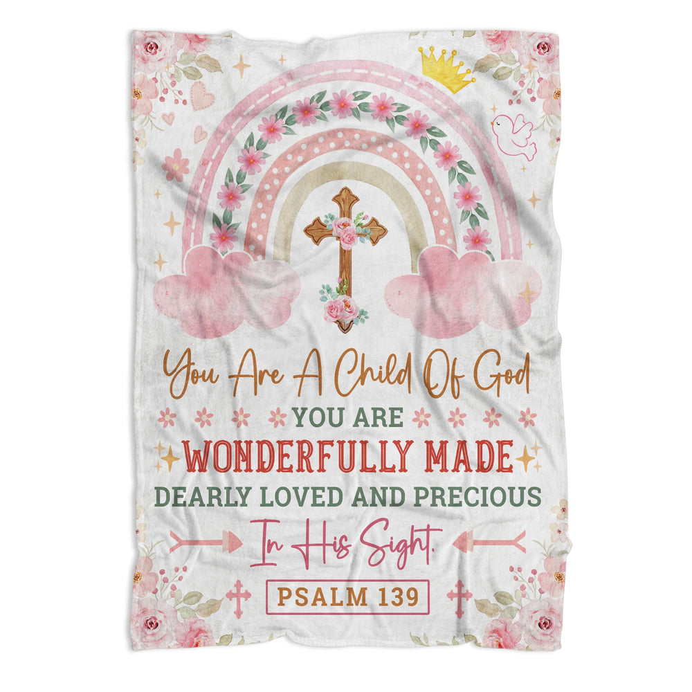 Muchnee Baptism Blanket 40x30 print showcases personalized touch for christening gifts.