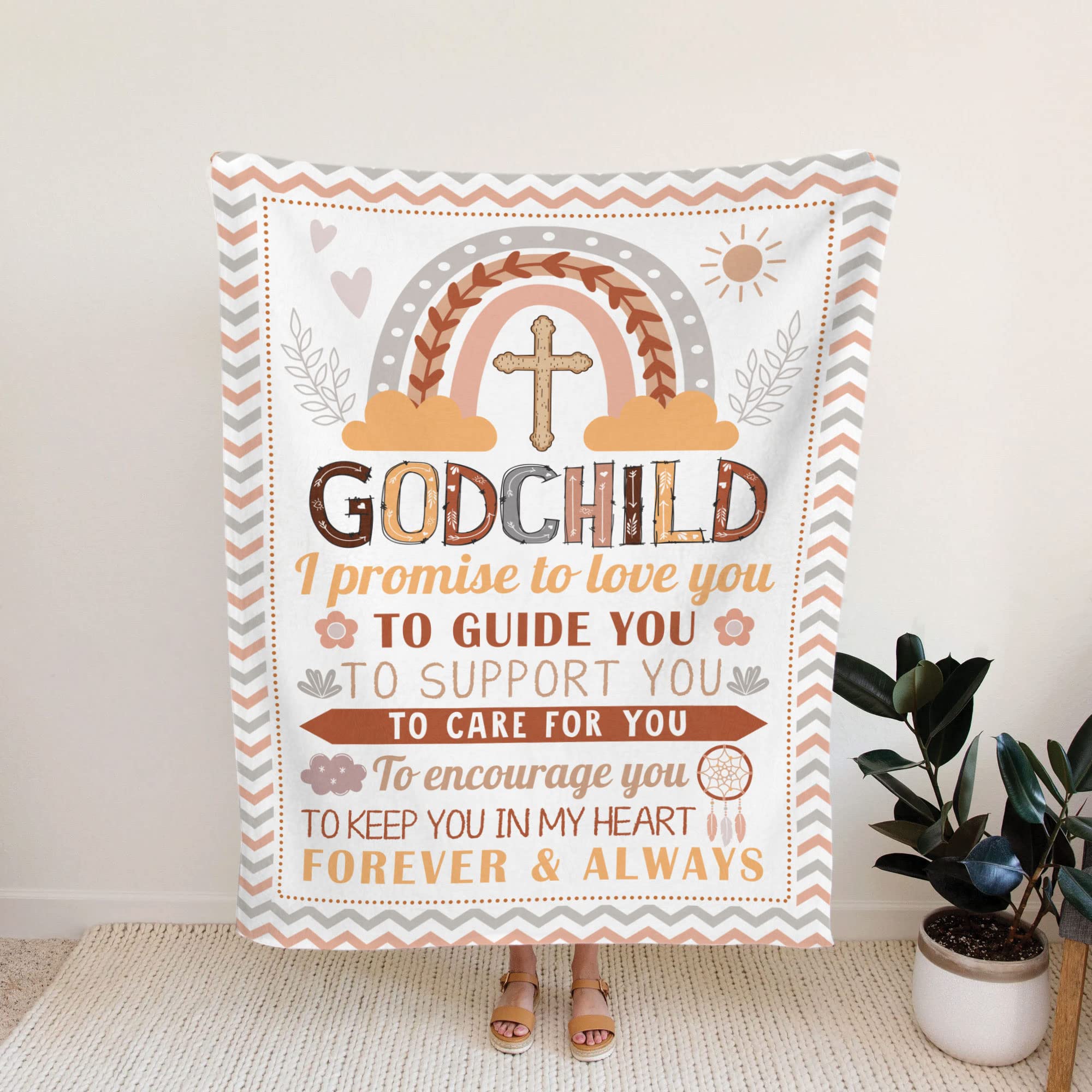 MUCHNEE Baptism Blanket nursery decor scene adds cozy room touch.