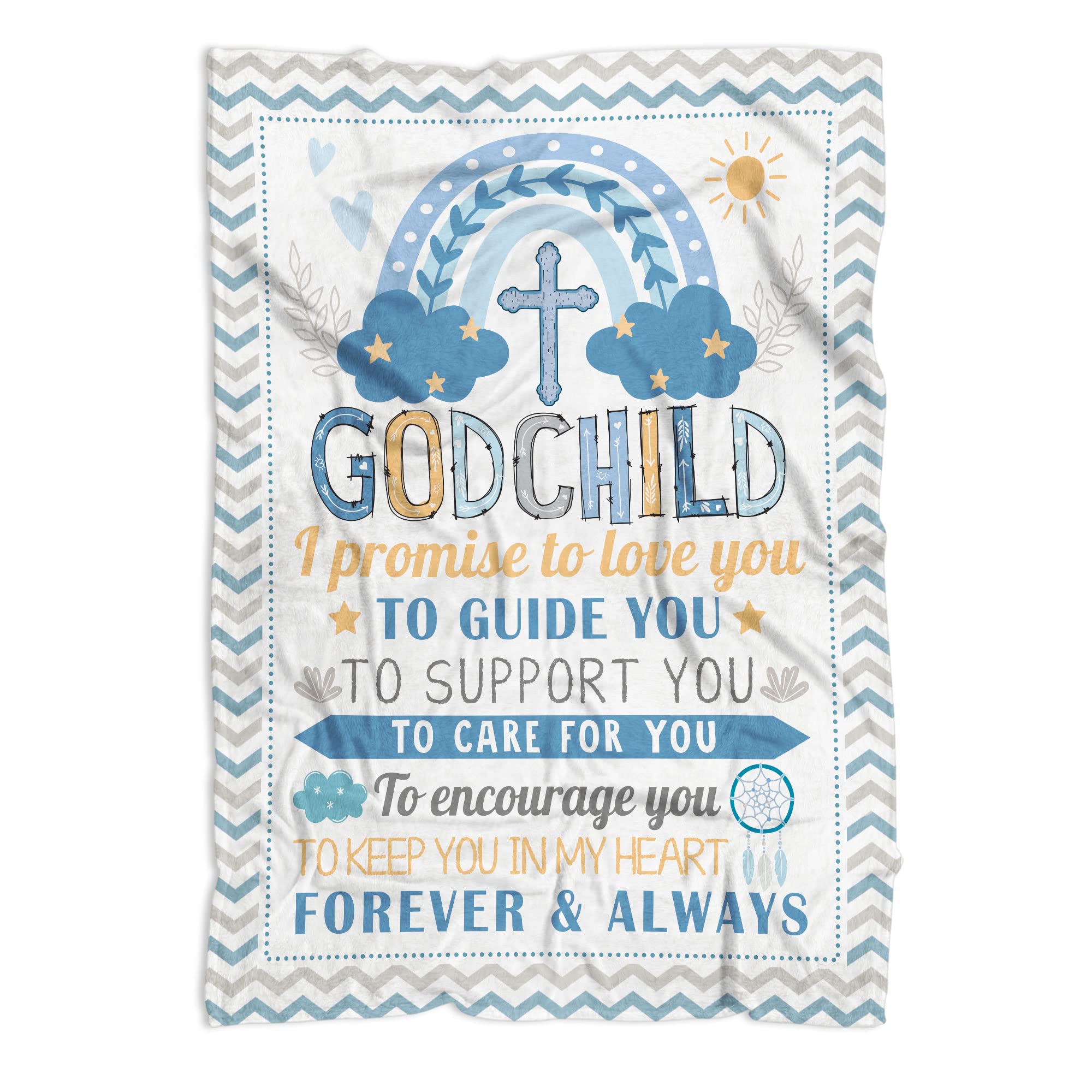 Muchnee Baptism blanket prints names on the 40x30 size for a personalized keepsake.