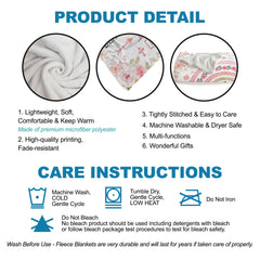 Muchnee Baptism Blanket features ultra-soft microfleece backing for cozy warmth.