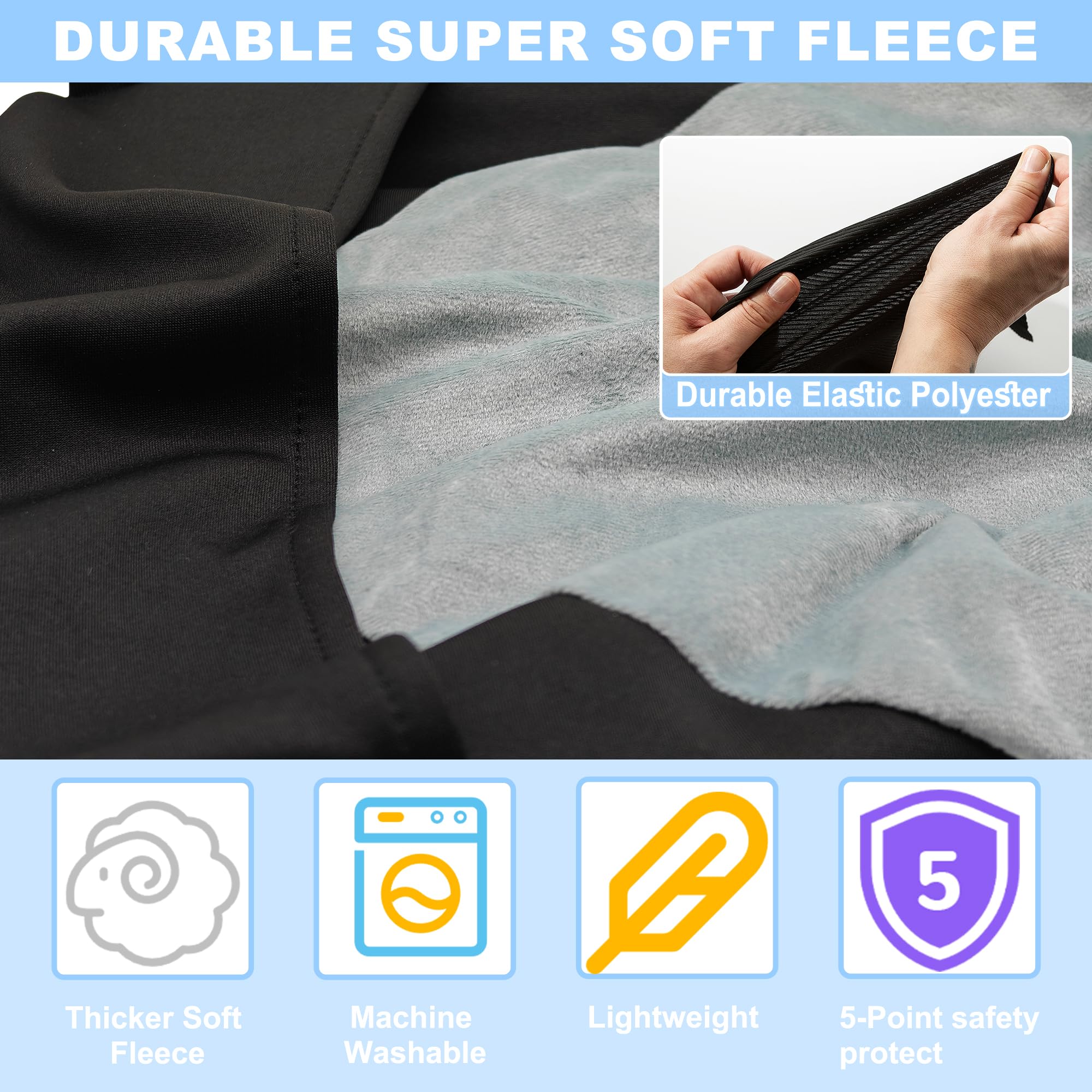 MueKeesam baby airplane bed installs quickly for front-facing sling seating.