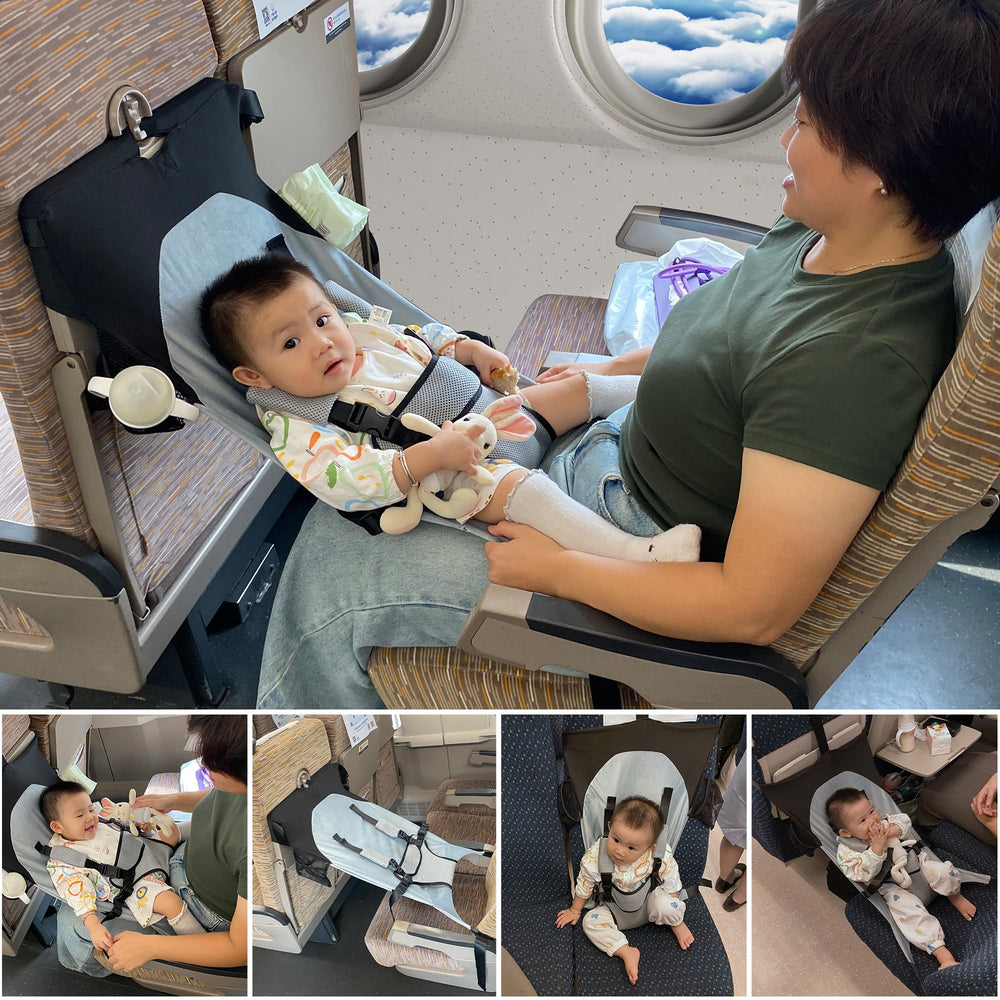 MueKeesam baby airplane bed uses a 5-point harness for added safety.