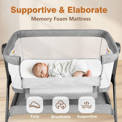 MUHDUH bassinet in rocking mode calms baby for easier sleep