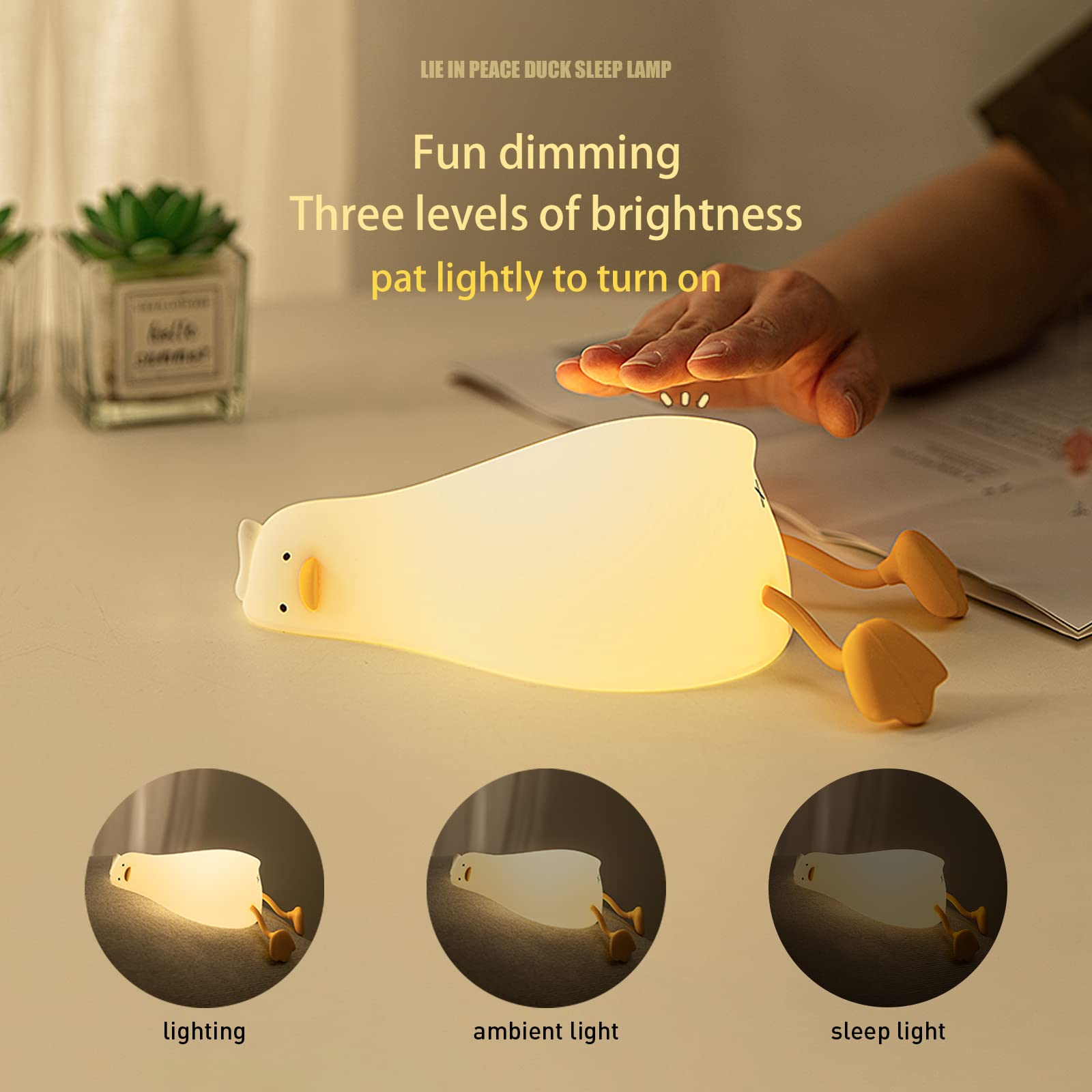 MUID Benson duck night light sits on bedside for gentle nighttime illumination