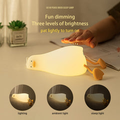 MUID Benson duck night light sits on bedside for gentle nighttime illumination