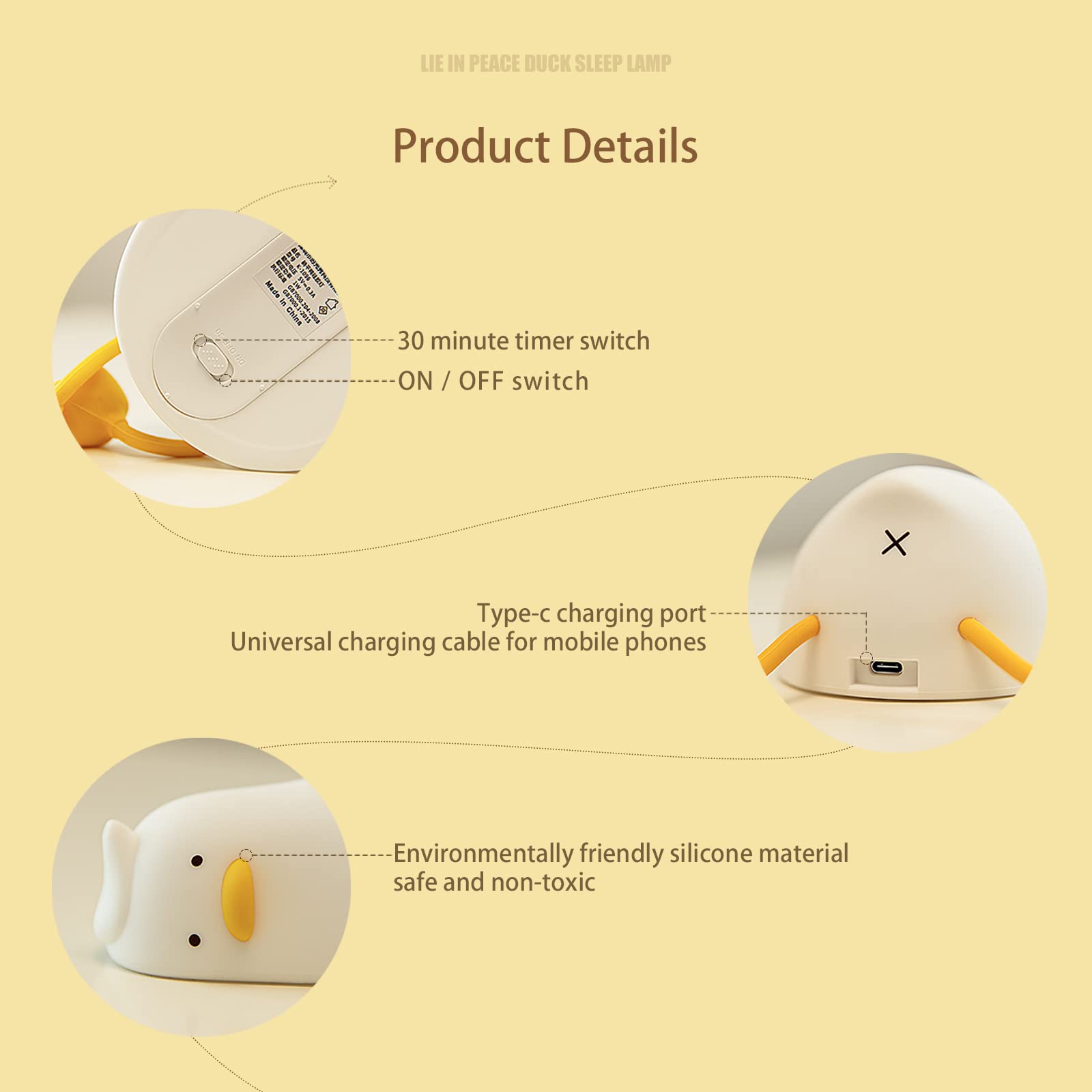 MUID Benson duck light supports breastfeeding use with soft illumination