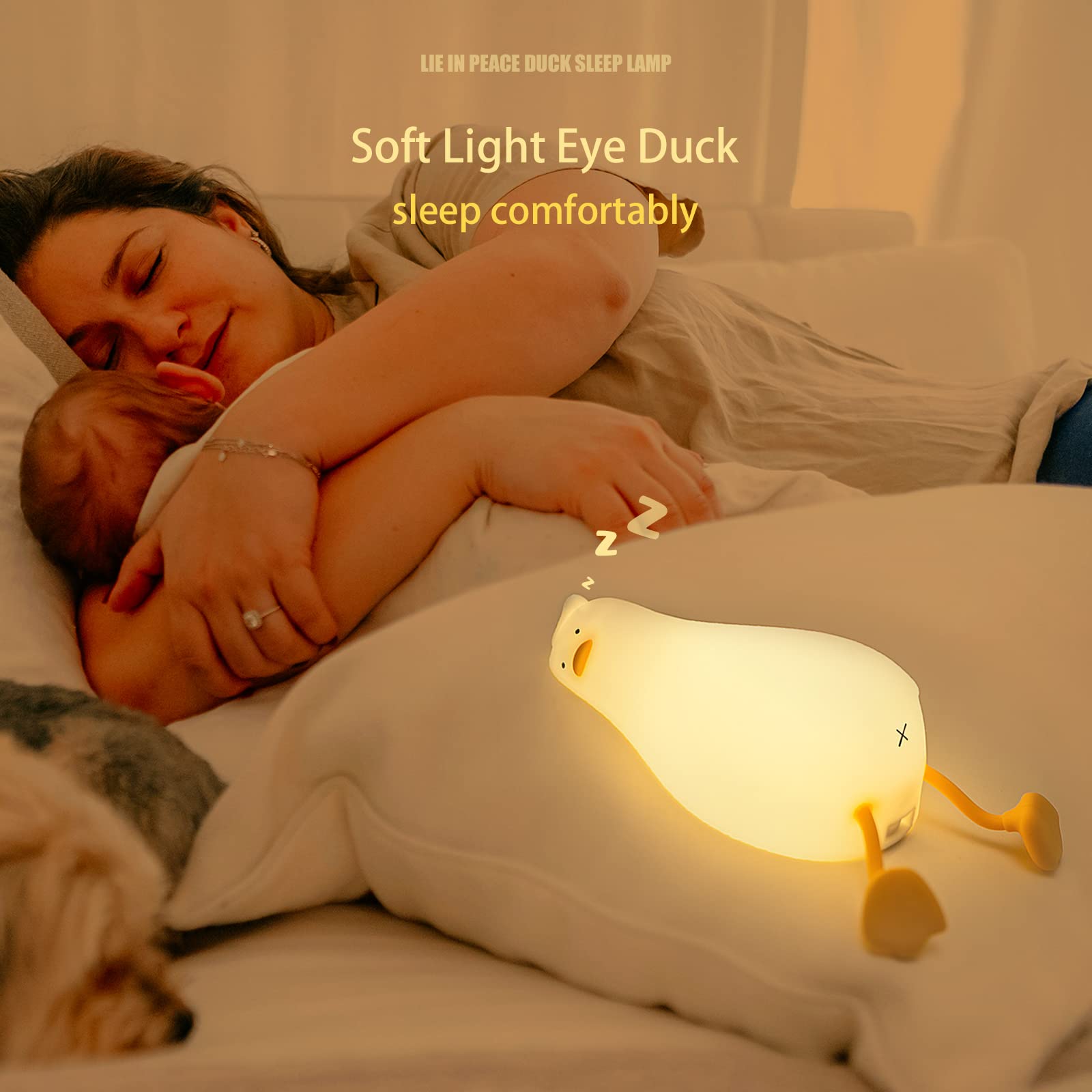 MUID Benson soft silicone duck light doubles as a tactile nursery toy