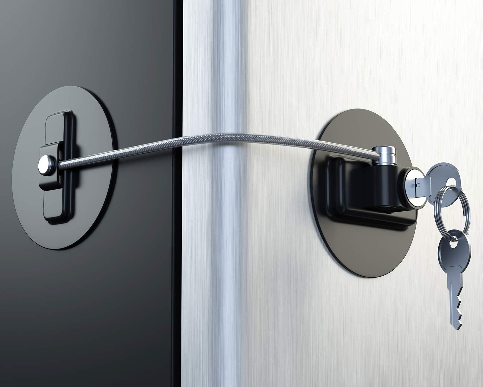 MUIN refrigerator lock front view highlights durable design for safe storage