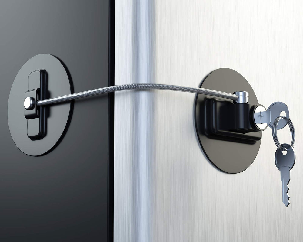 MUIN refrigerator lock front view highlights durable design for safe storage