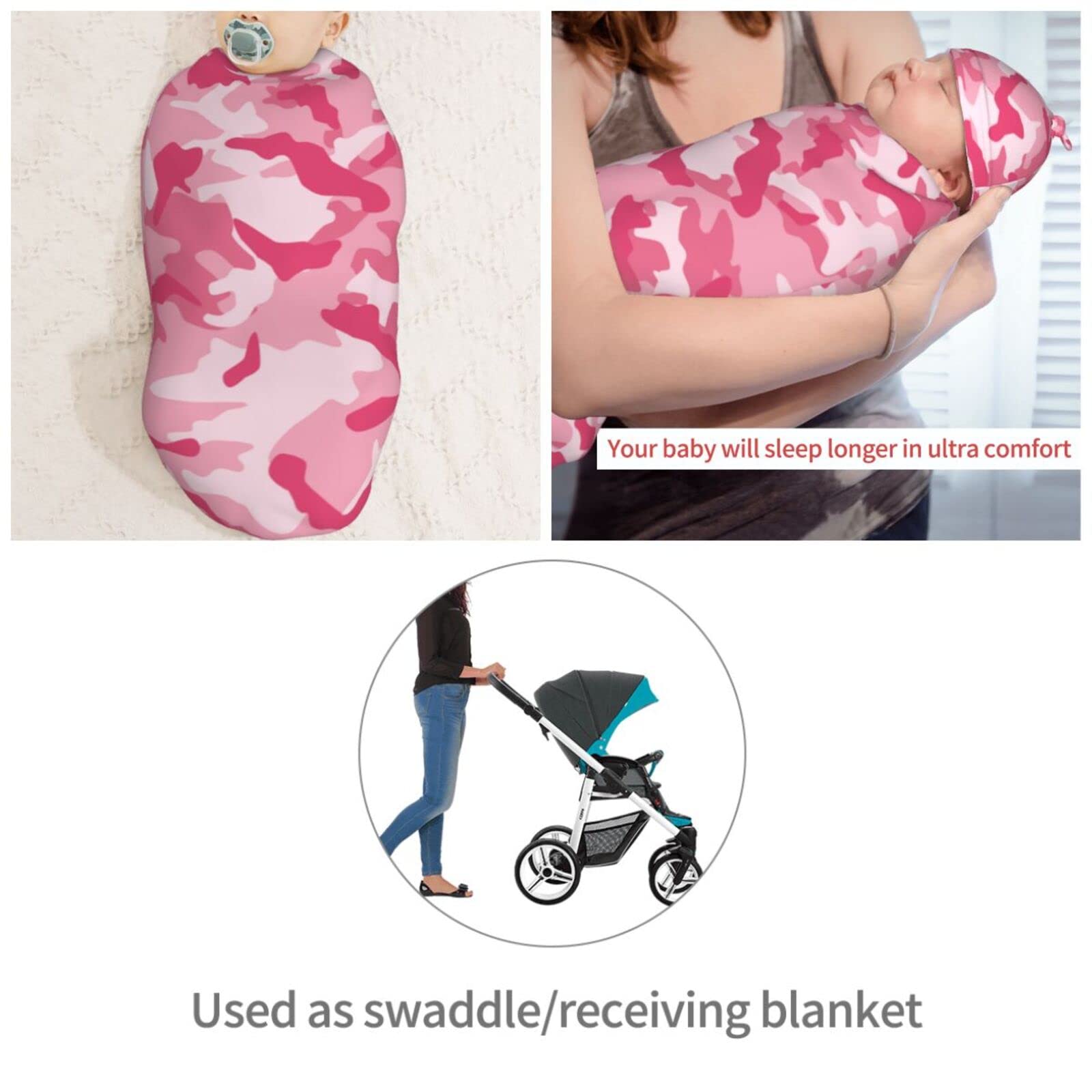 Muishi abstract camouflage pink camo edge-stitching demonstrates smooth, gentle boundaries