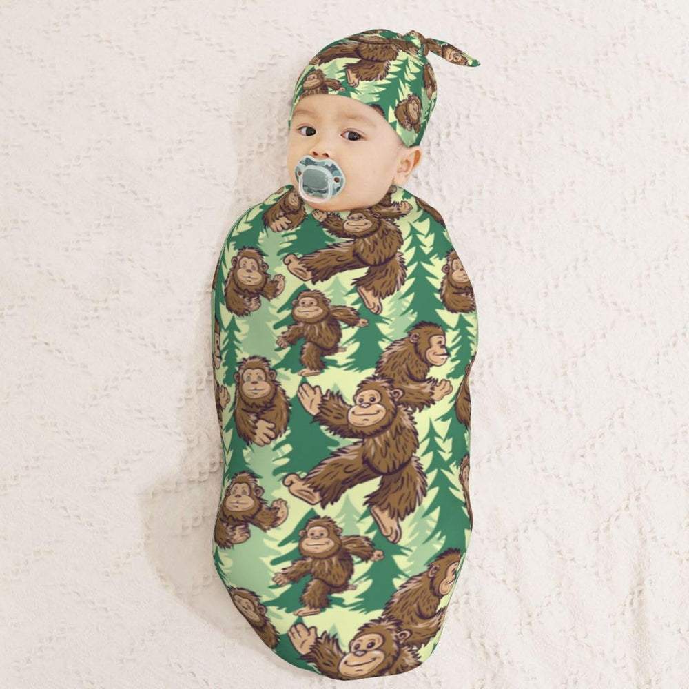 Muishi baby hat demonstrates soft elastic fit for cozy wear