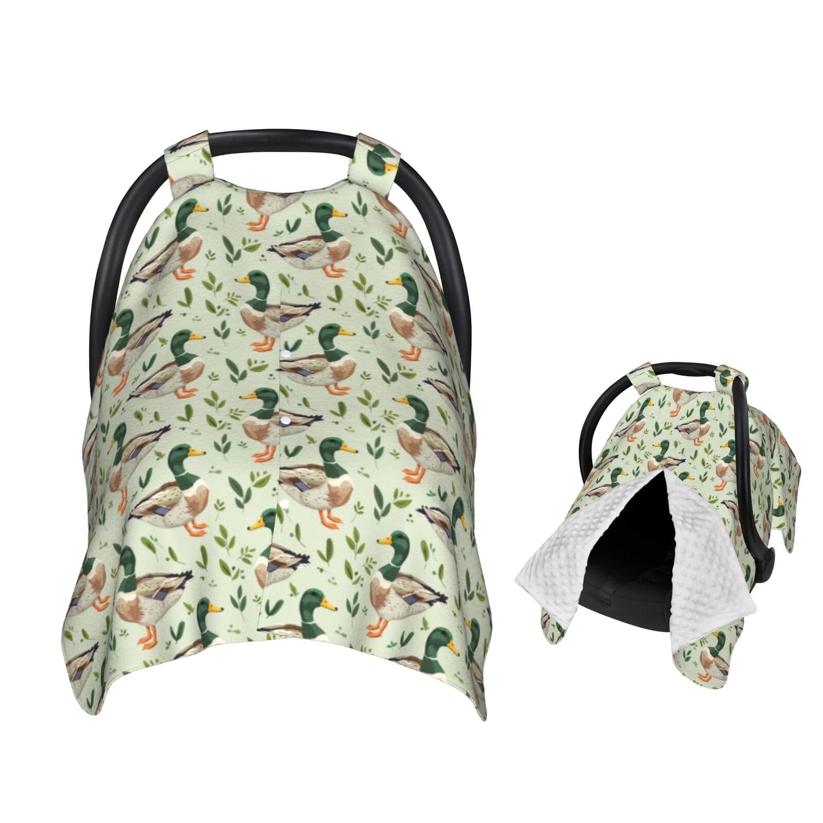 Muishi cute mallard duck car seat cover provides 360-degree privacy and sun protection.