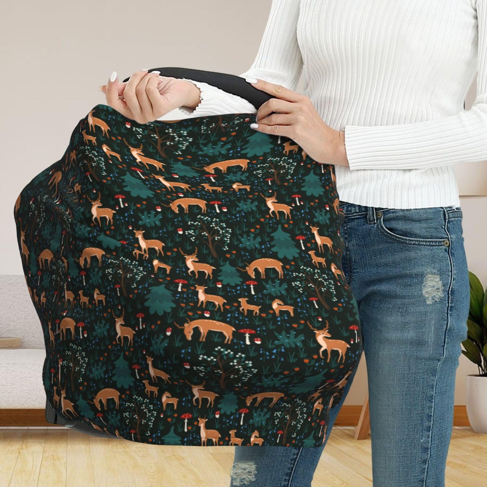 Muishi Deers Forest Mushroom 360-degree coverage for private on-the-go care