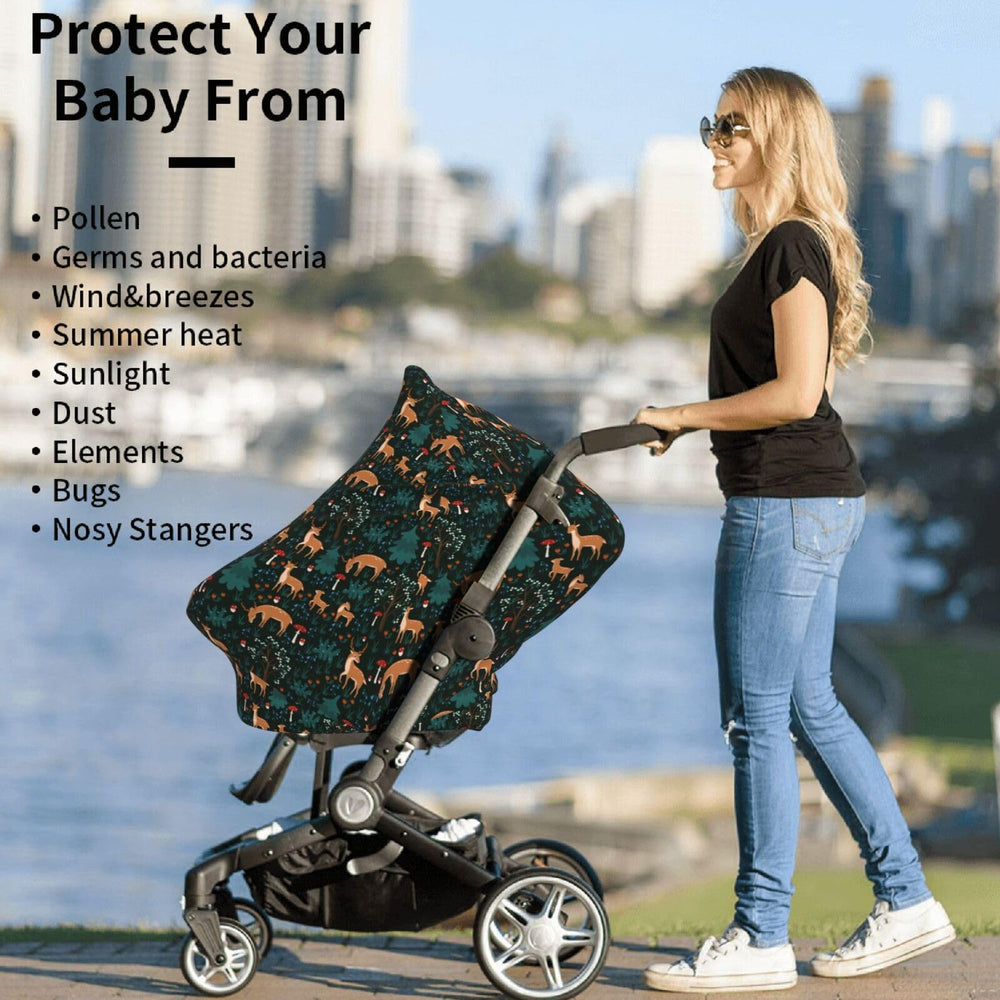 Muishi Deers Forest Mushroom fits most car seats and strollers for versatility