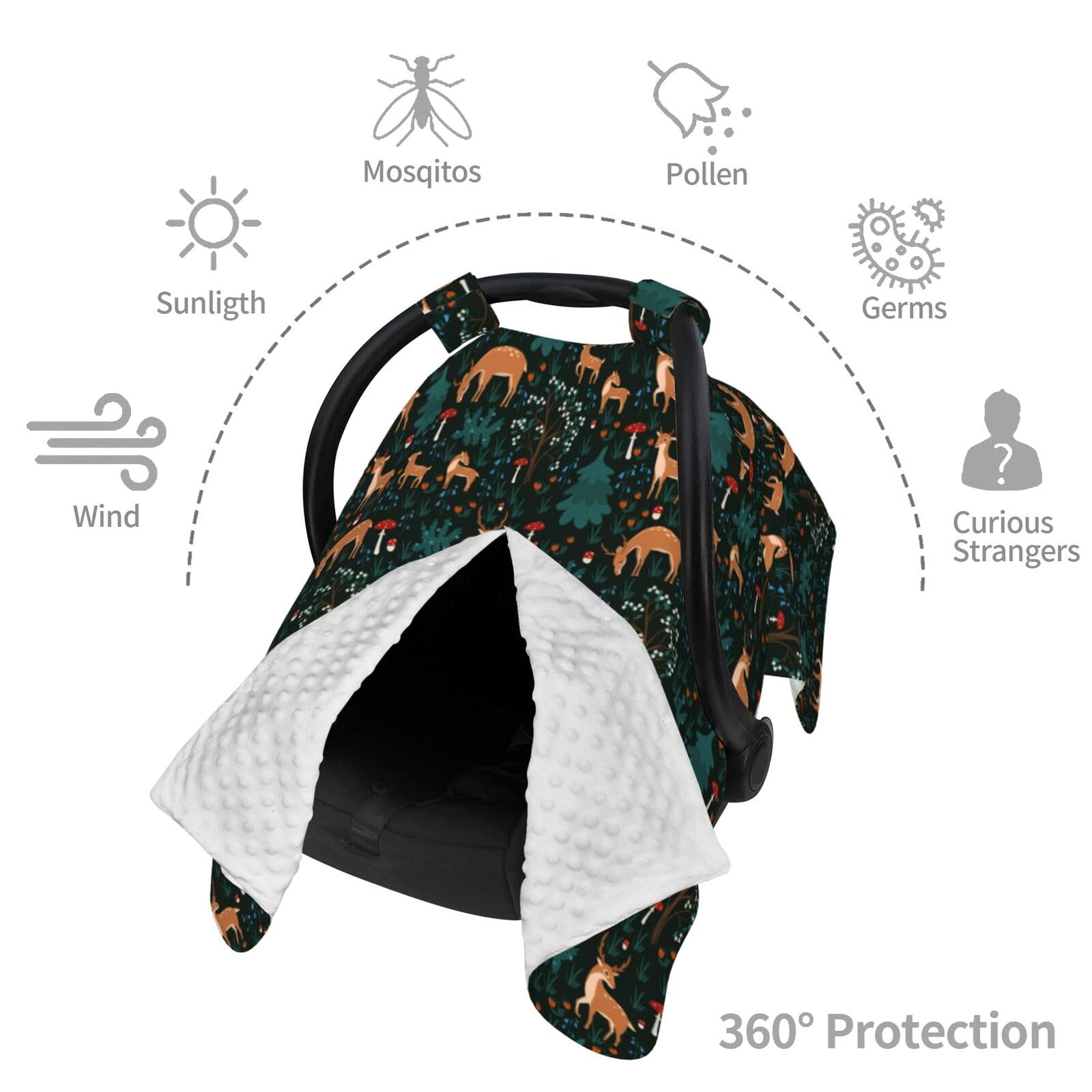 Muishi Deers Forest privacy 360 cover protects from sun wind and dust