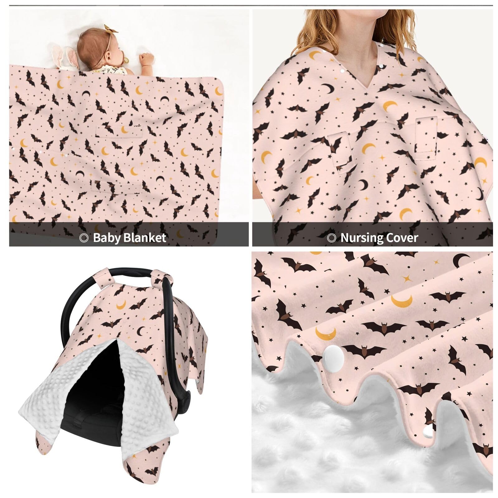 Muishi four-snap nursing cover opening for easy contact with baby