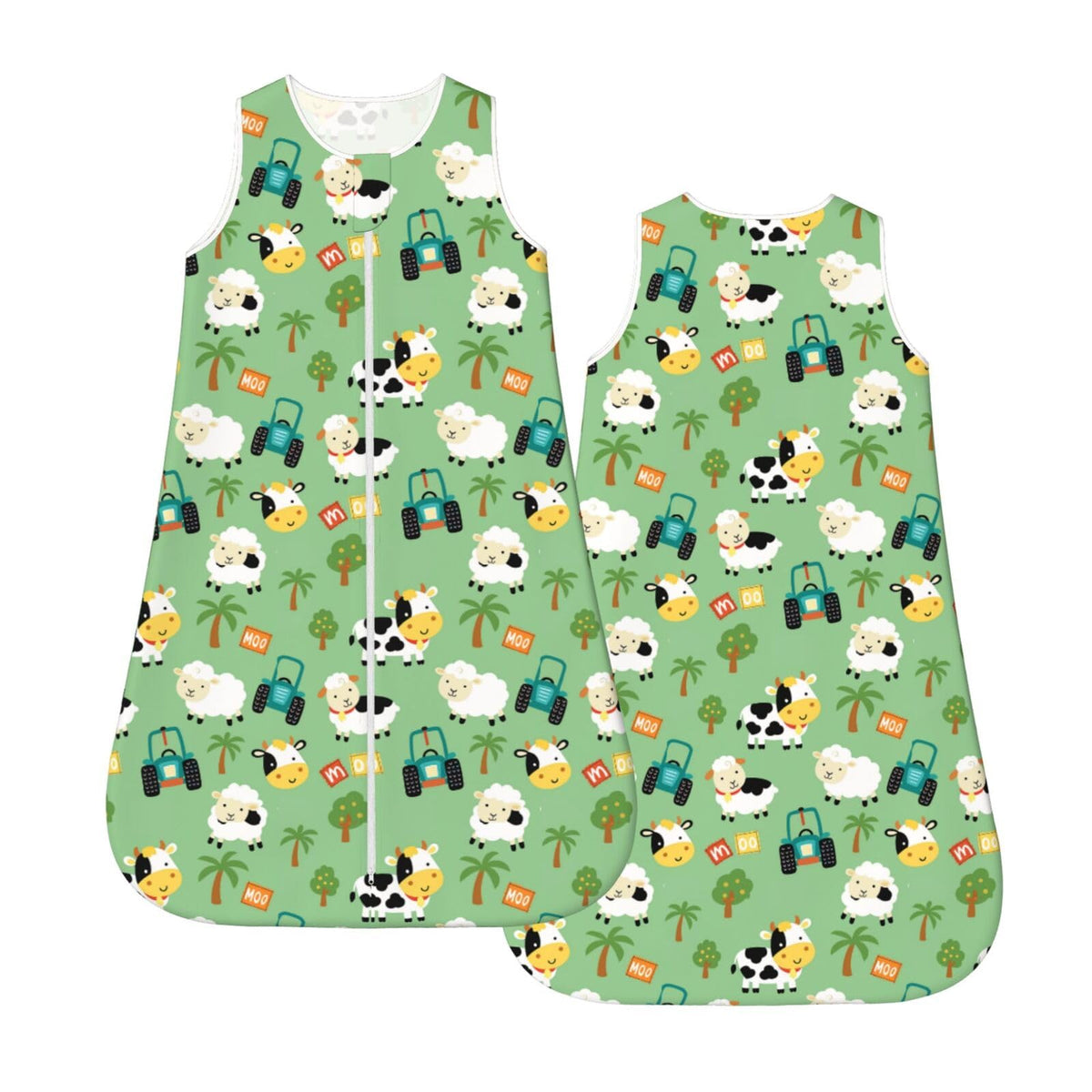 Muishi Funny Cow wearable blanket in use, cozy comfort for newborns