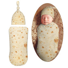 Muishi funny food burrito swaddle blanket for peaceful newborn wrap