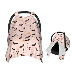 Muishi Halloween Bat car seat canopy view, privacy and breeze protection for baby