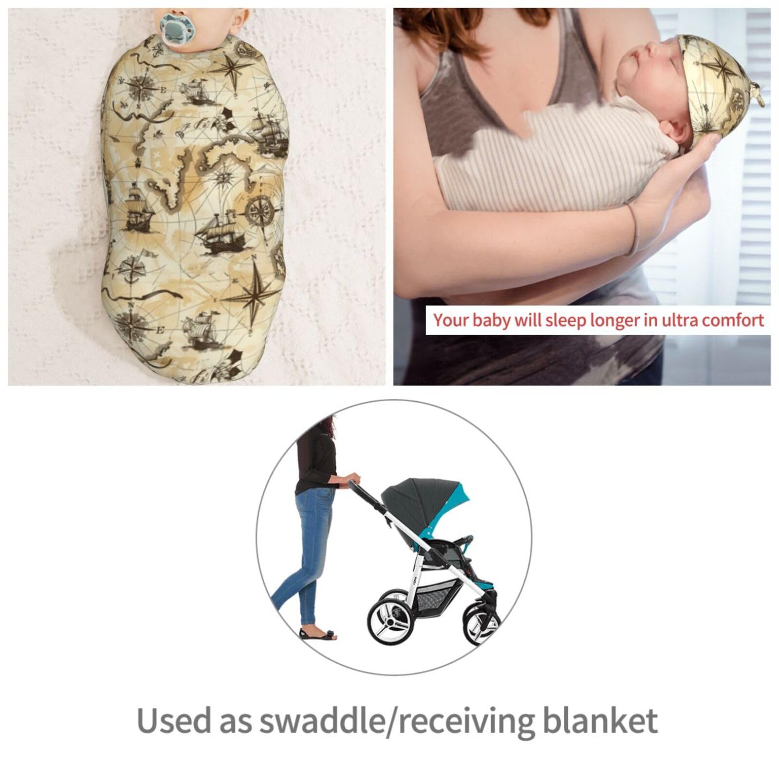 Muishi infant cocoon swaddle demonstrates secure womb-like wrap.