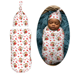 Muishi Monkey Love Heart baby hat adds warmth for newborns.