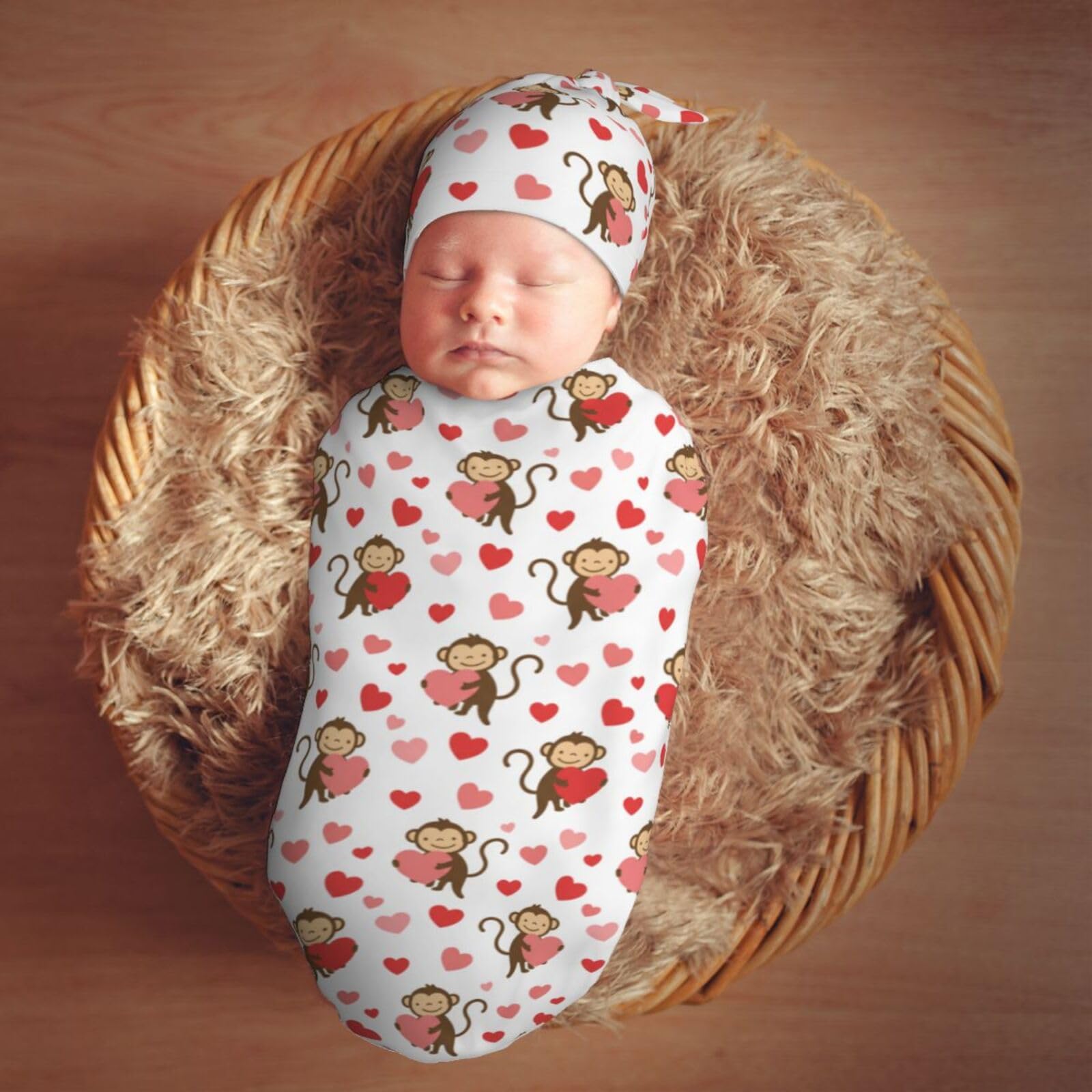 Muishi Monkey Love Heart gift‑ready set is a charming baby shower gift.
