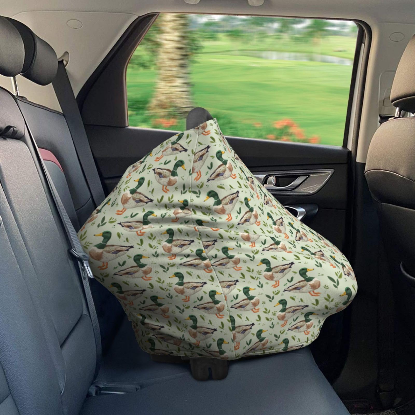 Muishi multipurpose cover serves as nursing, car seat canopy, and shopping cart cover.
