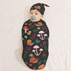Muishi Mushrooms Hat Set cozy infant headwear for warm sleep