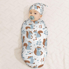 Muishi newborn swaddle blanket close up highlighting soft fabric