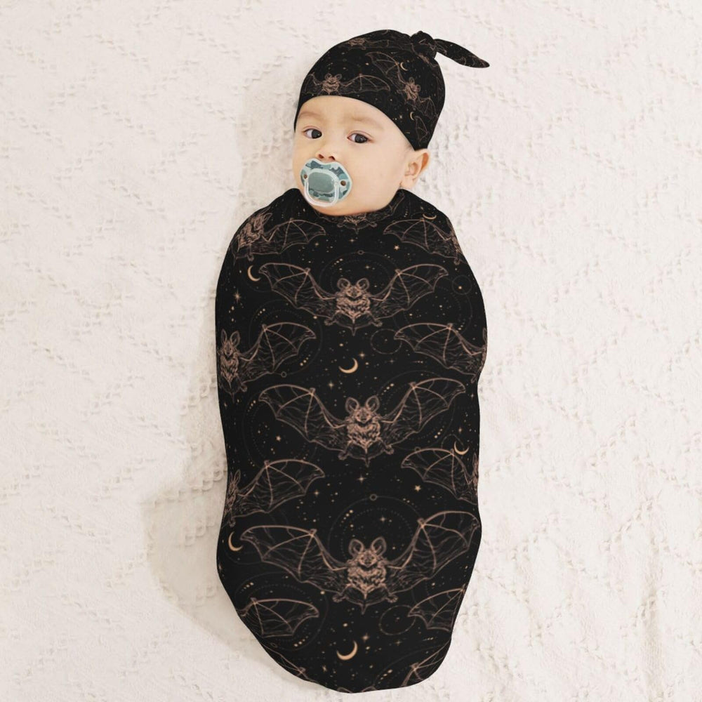 Muishi Night Bat Moon hat-set soft cap offering warm, gentle coverage