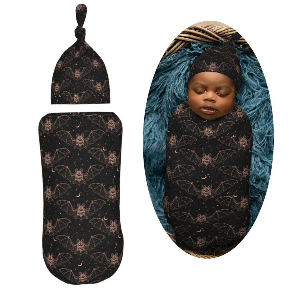 Muishi Night Bat Moon swaddle blanket edges smooth for gentle baby touch
