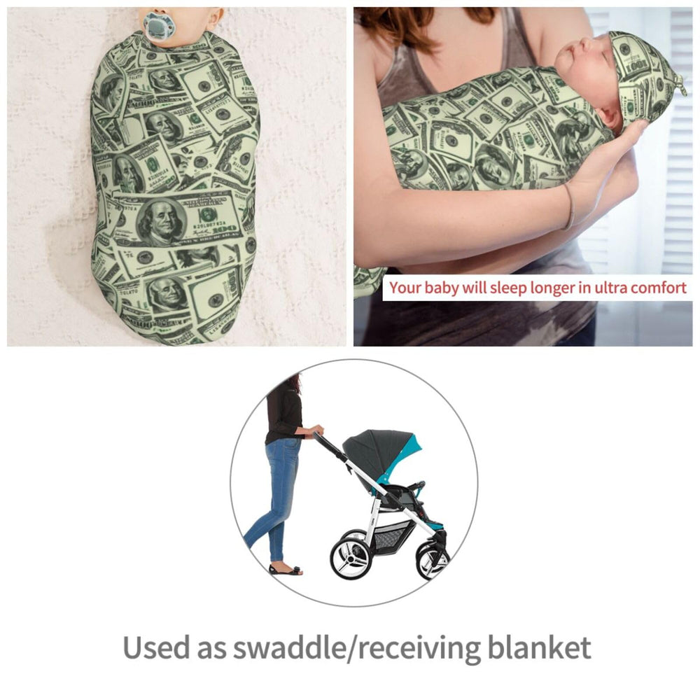 Muishi oval swaddle wrap with cocoon-like shape for snug wrapping.