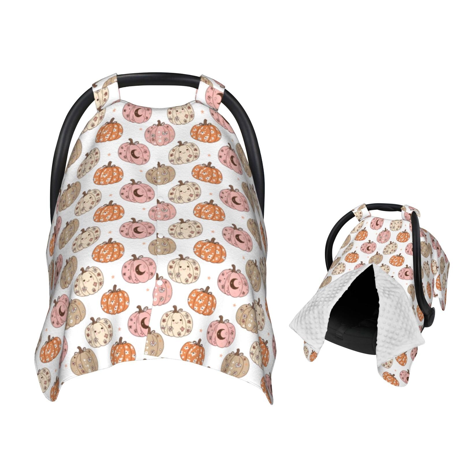 Muishi Pumpkins and Bats car seat cover provides 360° privacy and warmth