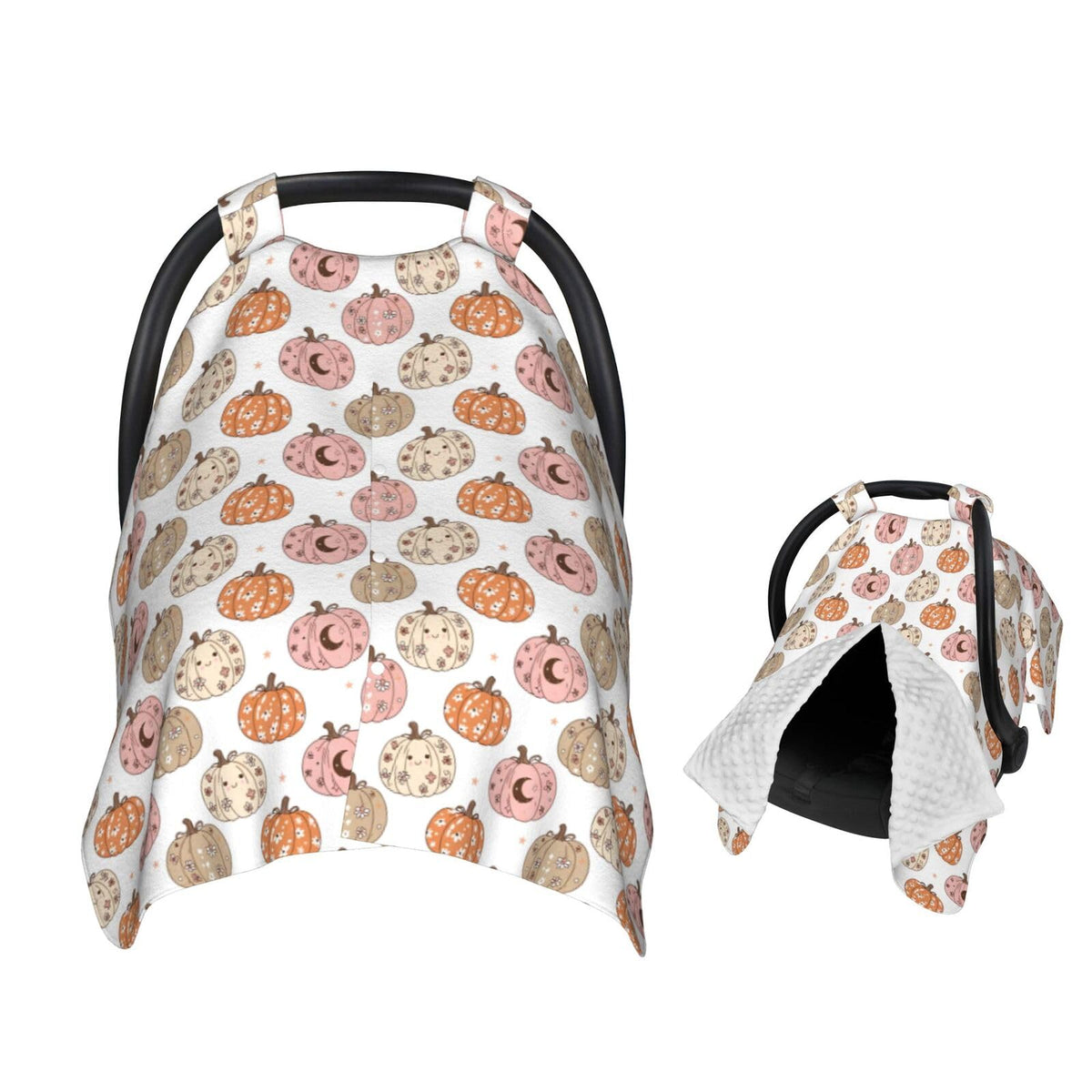 Muishi Pumpkins and Bats car seat cover provides 360° privacy and warmth