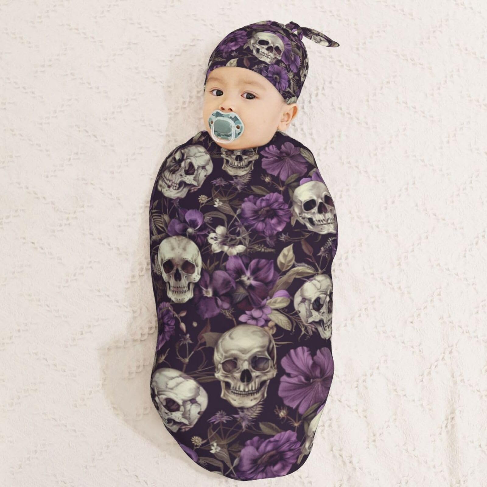 Muishi swaddle size 20.8x11.4 inches, suitable for 0–6 months.