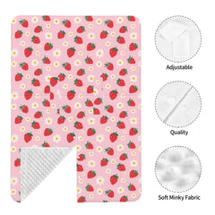 Muishi Strawberry Flowers baby blanket adds warmth and coziness
