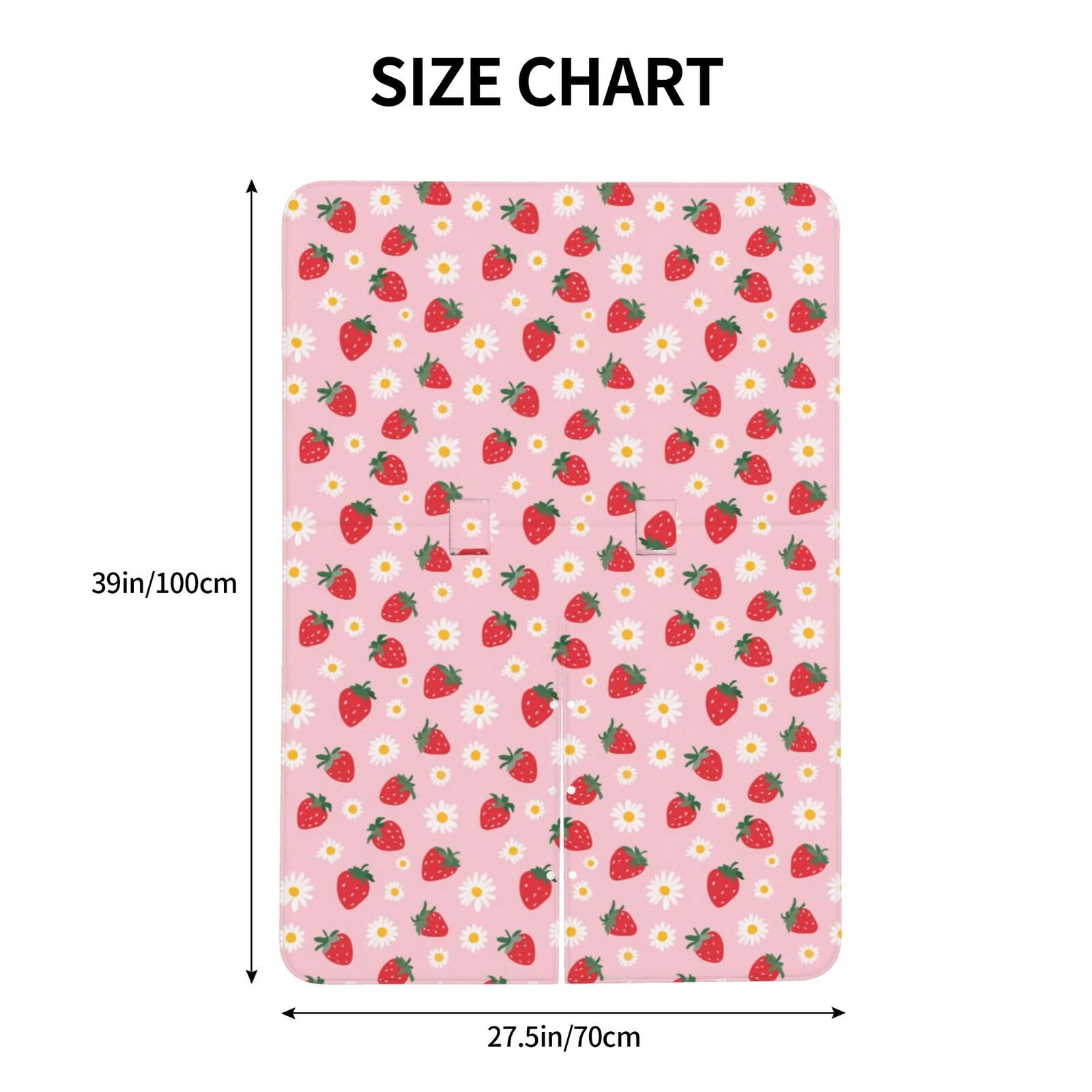 Muishi Strawberry Flowers front four-snap opening enables easy baby contact