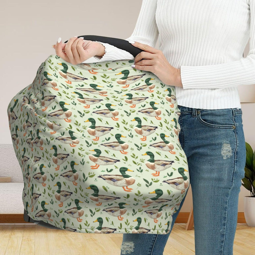 Muishi stroller cover in soft, stretchy fabric keeps baby comfortable on the go.