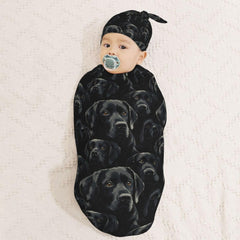 Muishi swaddle blanket with oval wrap demonstrating secure cocoon-like swaddling