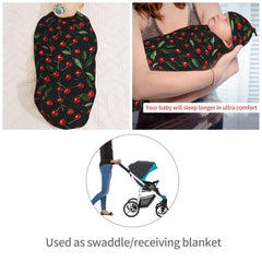 Muishi cocoon-shaped swaddle wrap helps promote snug and calm sleep.