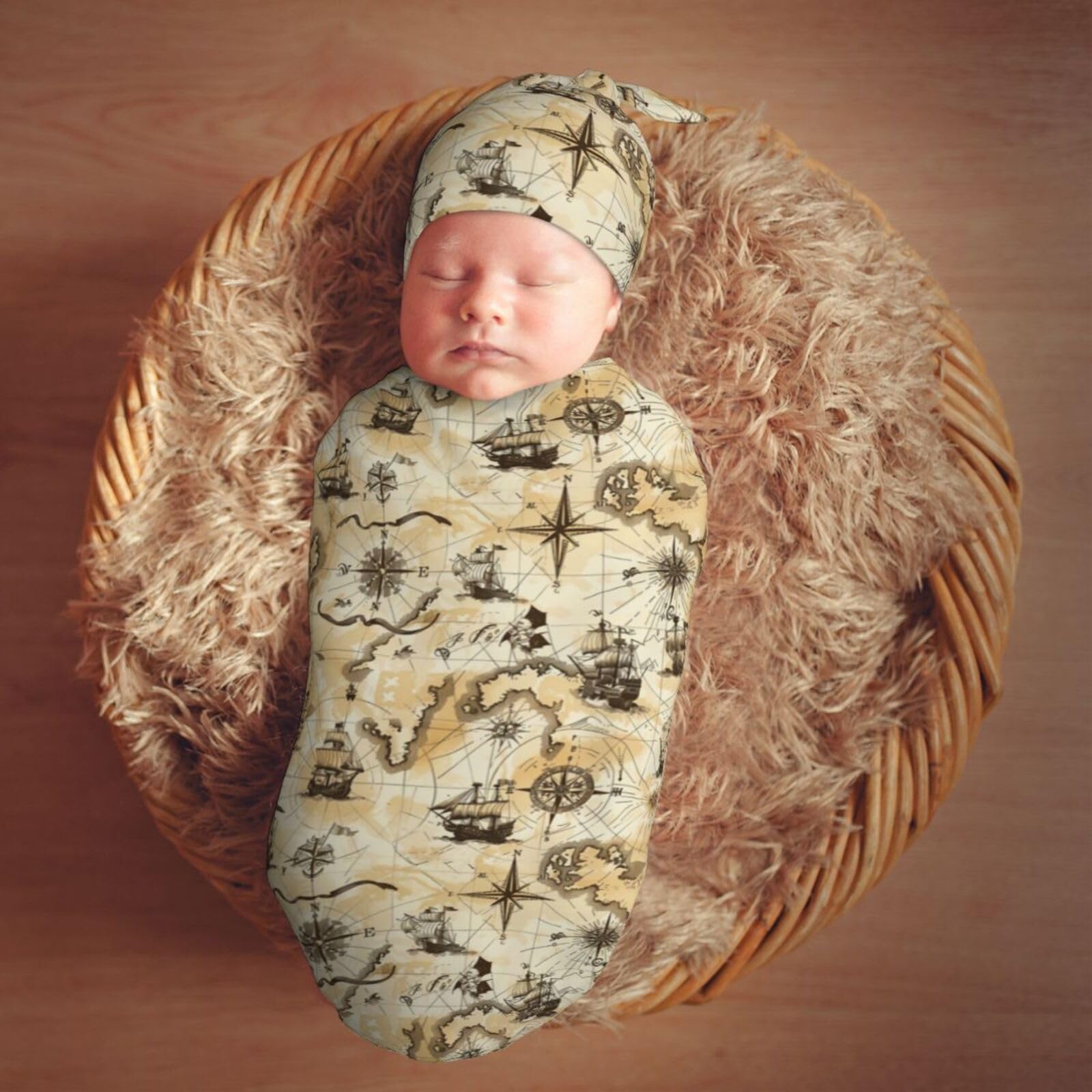 Muishi swaddle neatly folded for simple storage and travel.