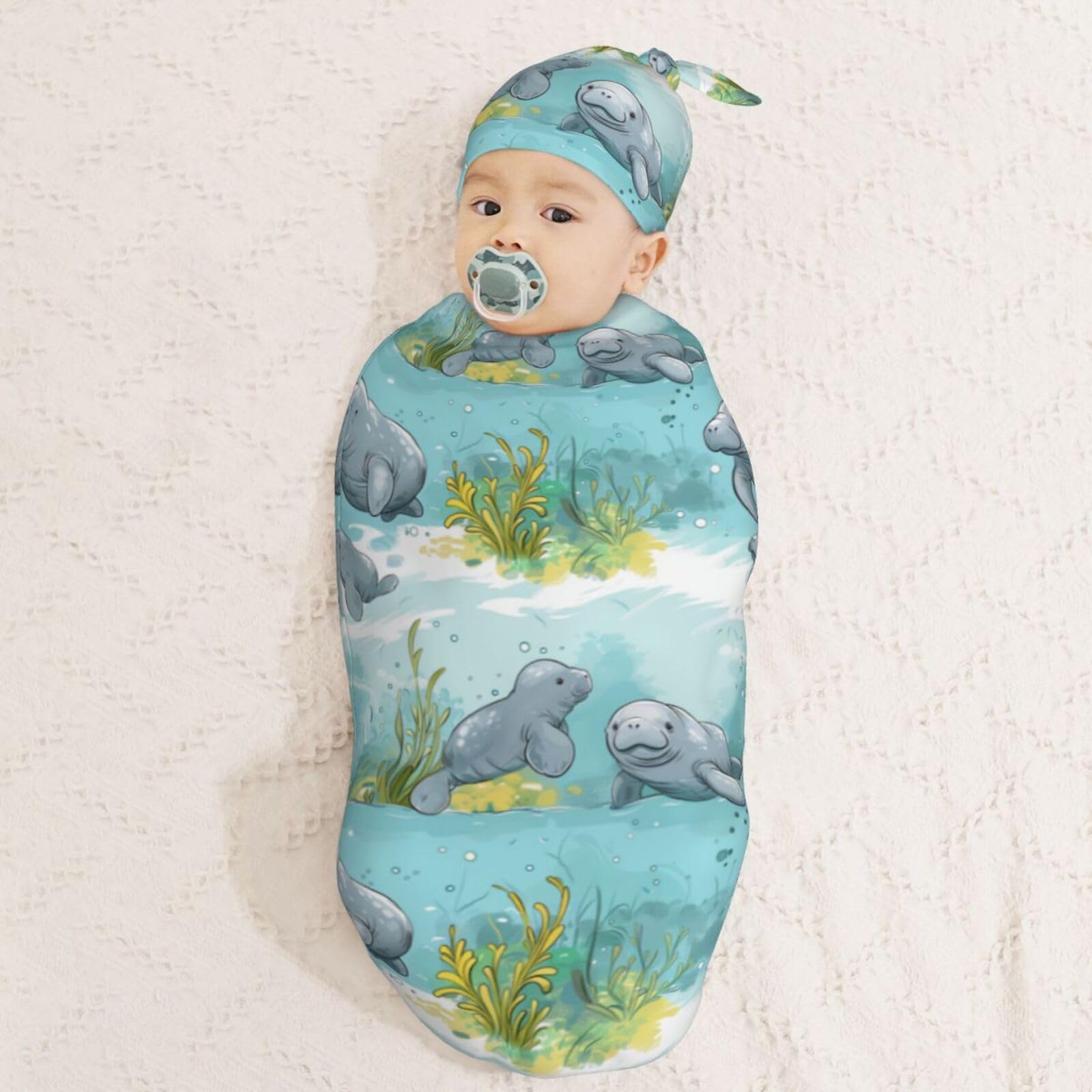Muishi cocoon-shaped wrap demonstrates safe, snug newborn swaddle