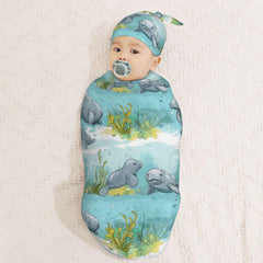 Muishi cocoon-shaped wrap demonstrates safe, snug newborn swaddle