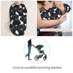 Muishi swaddle oval wrap demonstrating cocoon-like design.