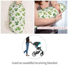 Muishi watercolor shamrock hat flatlay showcases coordinated newborn accessory.