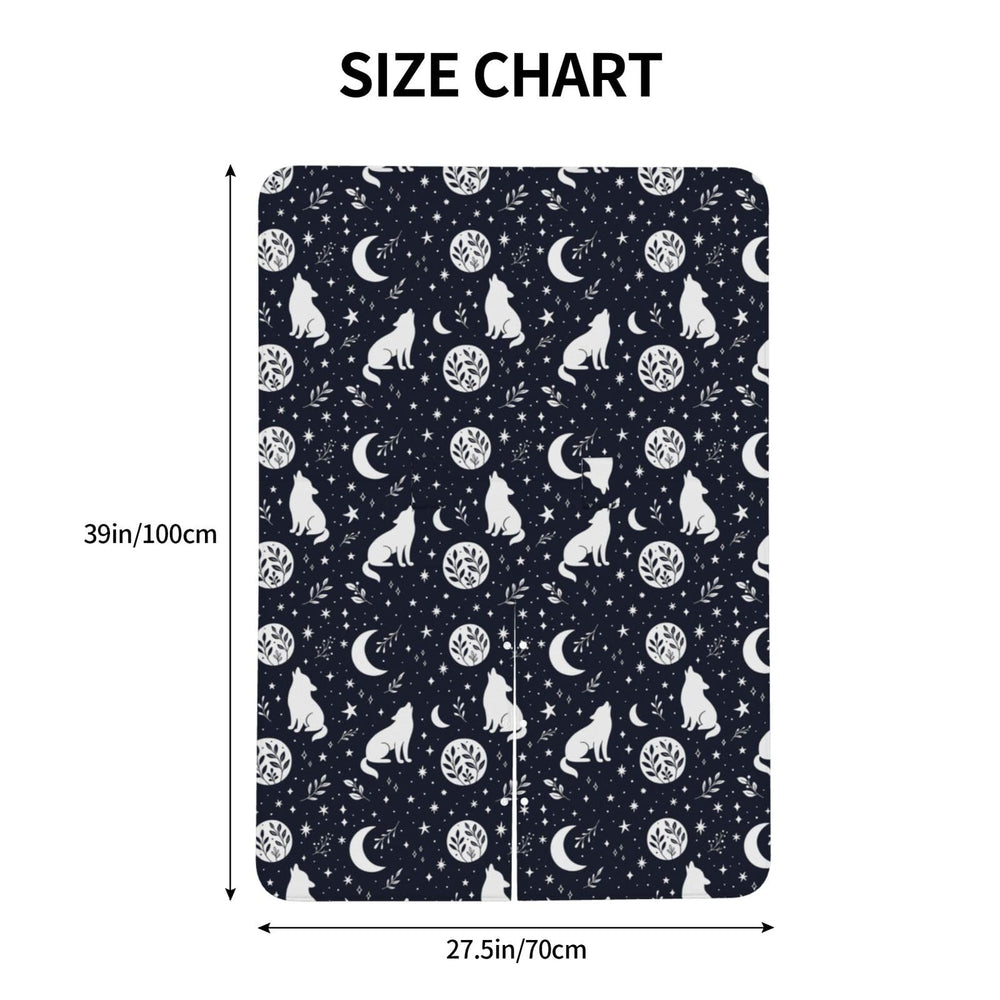 Muishi Wolf Star Moon front with four snap opening allows baby contact and airflow