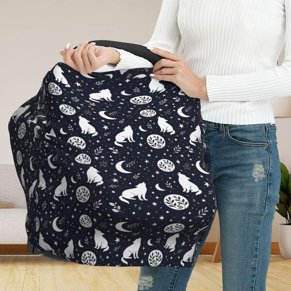 Muishi Wolf Star Moon shopping cart cover keeps baby clean and comfy in public