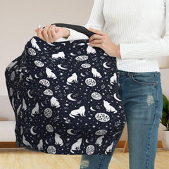 Muishi Wolf Star Moon shopping cart cover keeps baby clean and comfy in public