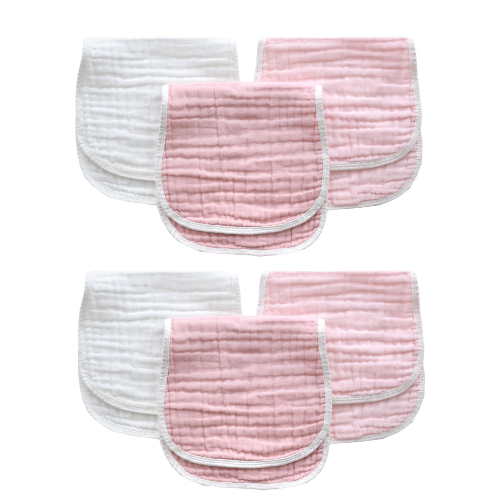 MUKIN burp cloths large 20x10 inches offer broad coverage during messes.