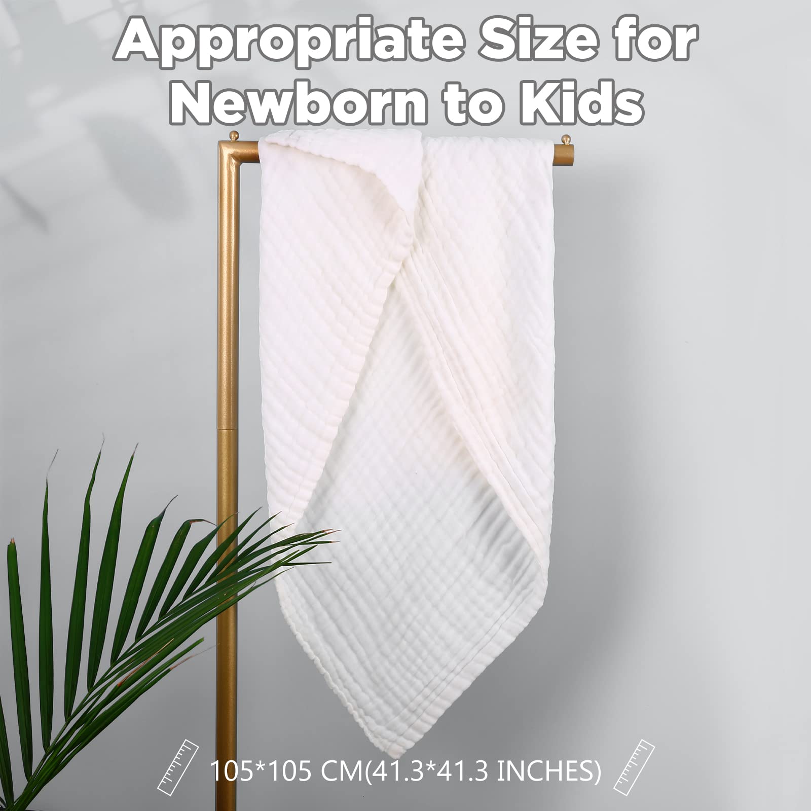 MUKIN towel showcases ultra-soft cotton and fast absorption for newborns.